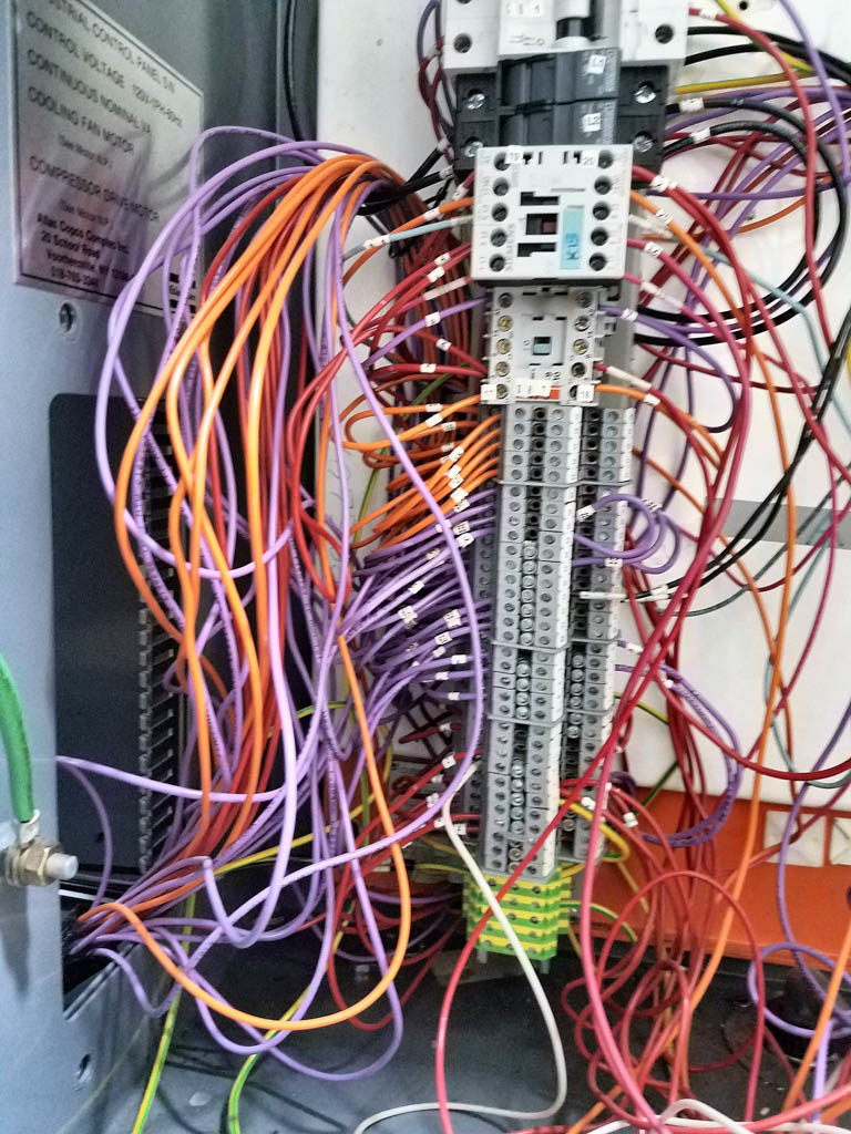Cluttered PLC panel 2